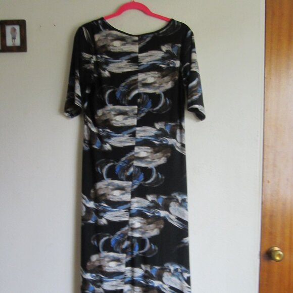 COPY - Renee' Greenstein ATTITUDES Black and Waterfall Paintbrush Colored Maxi … - Picture 8 of 13